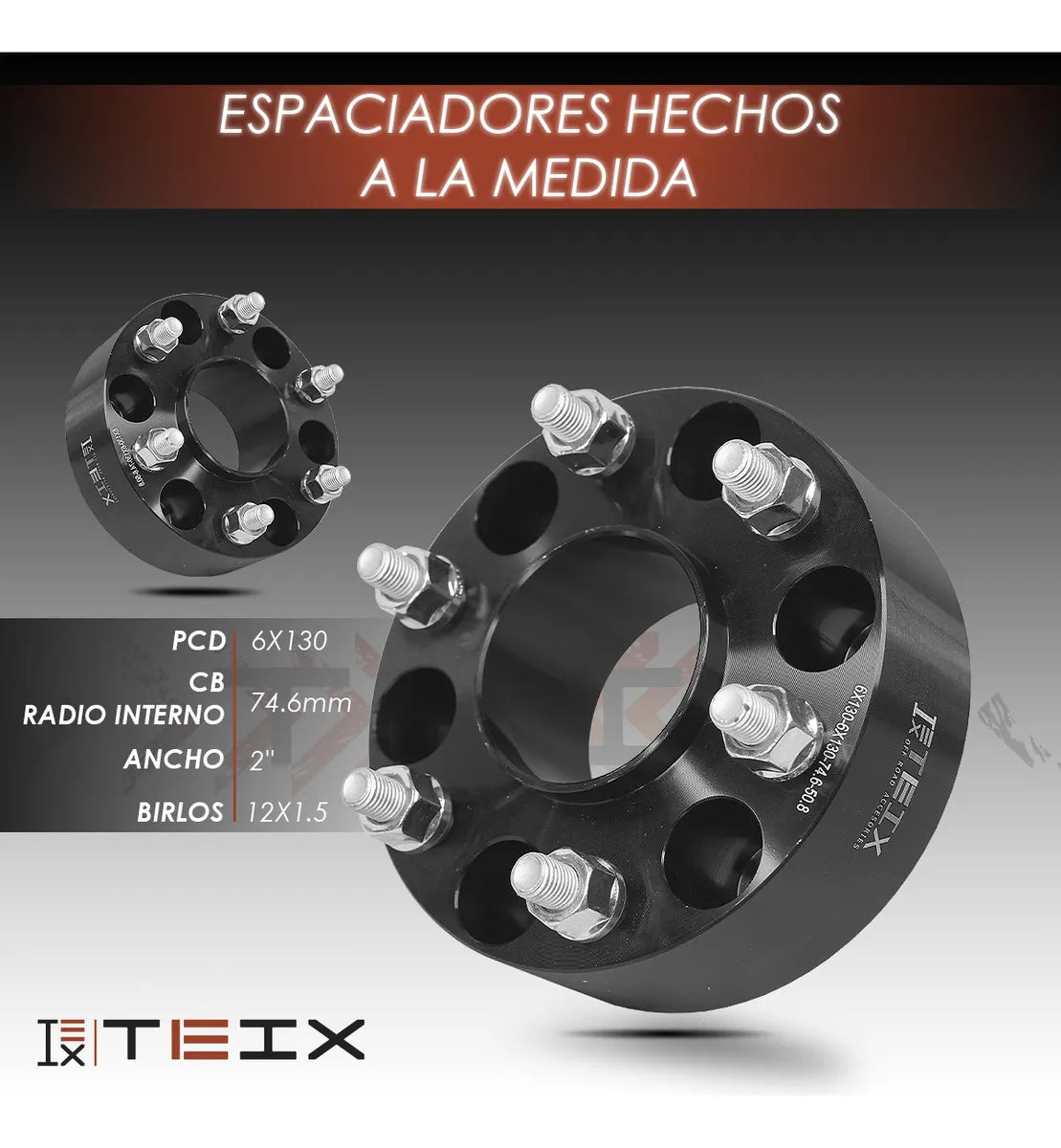 Separadores 2in De Rin 6x130 Para Chevrolet S10 Max Directos