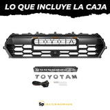 Parrilla Tacoma Trd Pro Con Barra LED y 3 LED Ambar Para Toyota Tacoma 2024 AL 2030 Nueva Linea