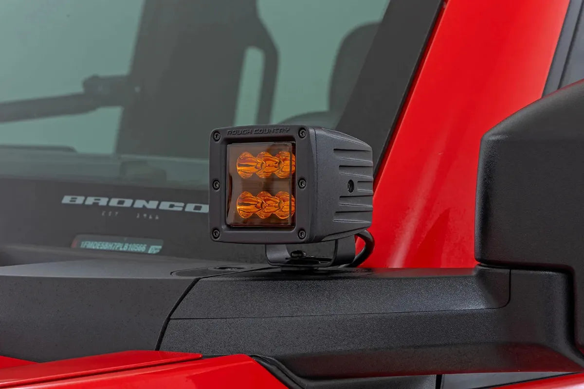 Par De Faros Modulo Led Ámbar Para Vehiuclos 4x4 Rough