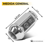 Birlo Tuerca 1/2x20 Cromada Deportiva Tuning 1pz