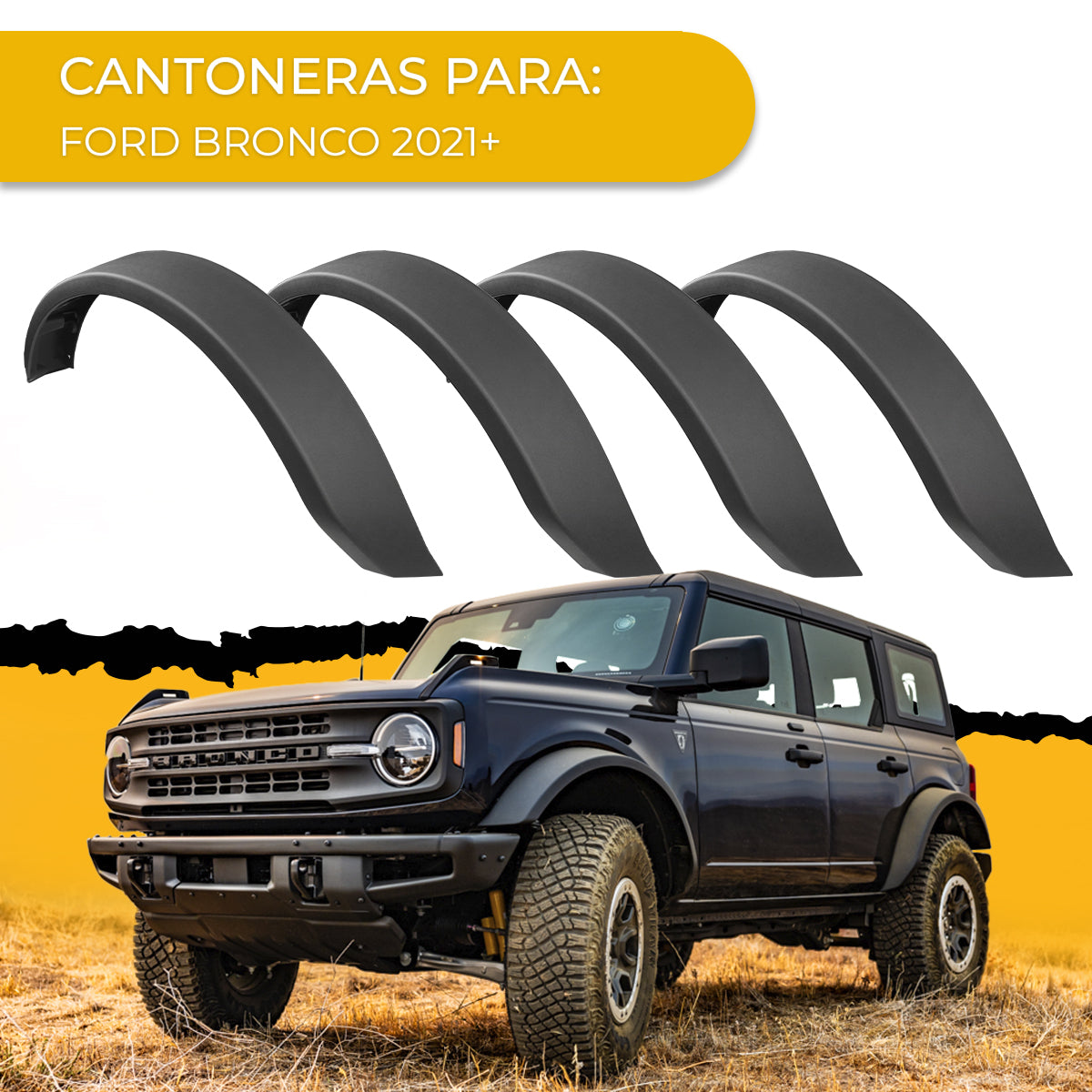 CANTONERAS TIPO SASQUATCH PARA FORD BRONCO 2021+