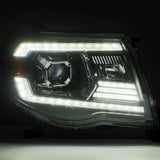 Faros delanteros LED con proyector, color negro, para Toyota Tacoma Serie LUXX 05-11