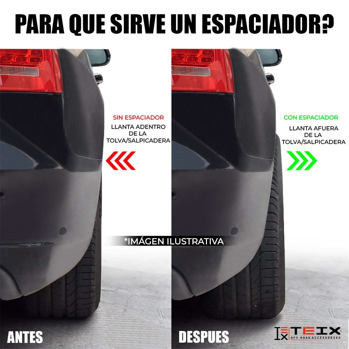 KIT ESPACIADORES 2"  5X139.7 LLANTA CB108 12X1.25