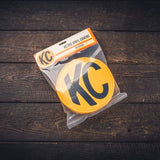 PAR DE CUBIERTA DE VINILO RETRO KC/ FARO DE 6"/ AMARILLO-NEGRO