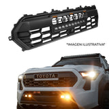Parrilla Tacoma Trd Pro Con Barra LED y 3 LED Ambar Para Toyota Tacoma 2024 AL 2030 Nueva Linea
