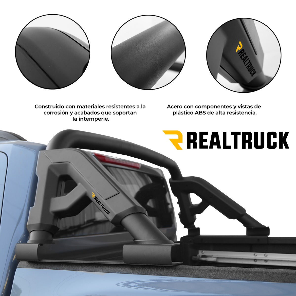 ROLL BAR GO RHINO GR NEGRO PARA PICK UP MID SIZES
