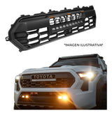 Parrilla Tacoma Trd Pro Con Barra LED y 3 LED Ambar Para Toyota Tacoma 2024 AL 2026 Nueva Linea