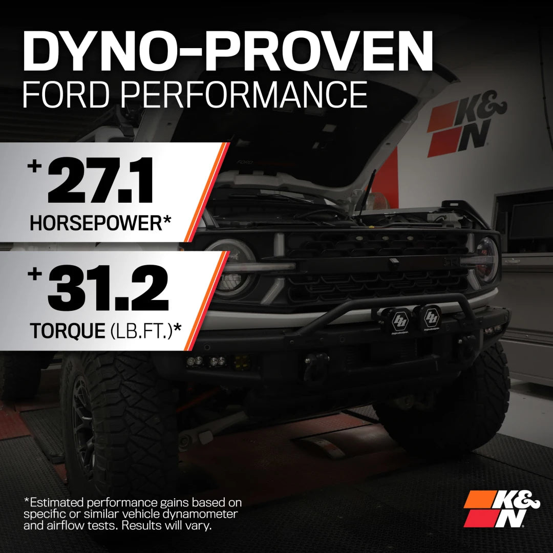 Filtro Alto Flujo K&N Aircharger Ford Bronco 2023 V6