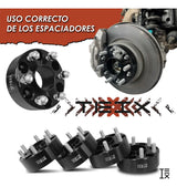 KIT ESPACIADORES 2"  6X120 LLANTA CB66.9 14X1.5