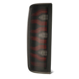 PAR DE LUCES TRASERAS LED ALPHAREX LUXX SERIES BLACK/RED PARA FORD F150 2009/2014