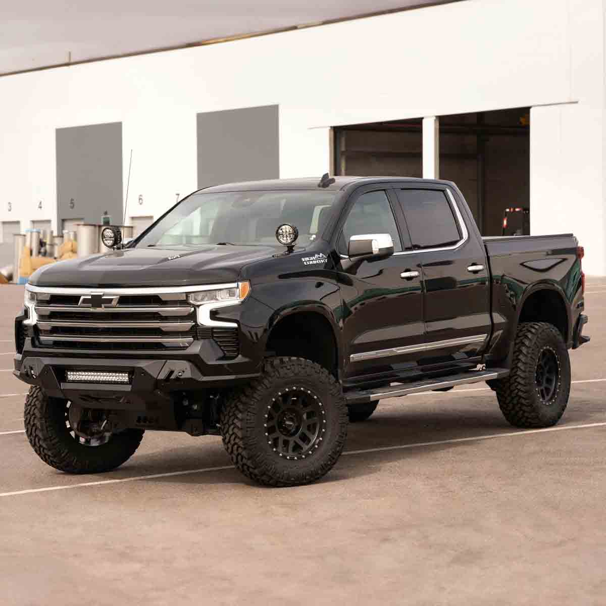 DEFENSA DELANTERA BLACK LABEL PARA CHEVY SILVERADO 1500 2022