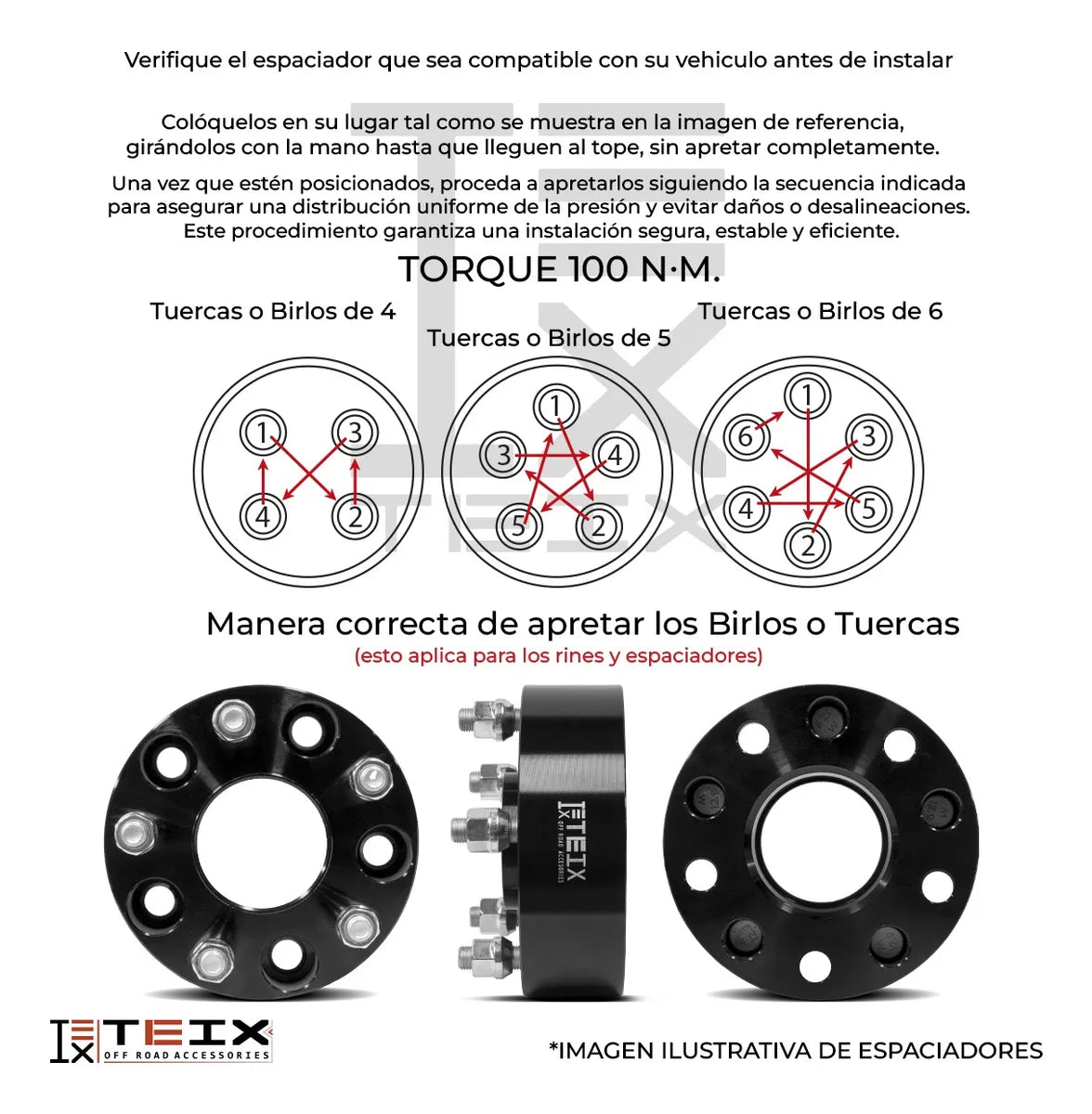 KIT ESPACIADORES PARA Ford Ranger 84-2011/ Ford Explorer 90-2010/ Ford Explorer Sport Track 2001-2010/ Jeep Cherokee XJ 84-2001/ Jeep Wangler YJ 87-95/ Jeep Wangler TJ 97-2006/ Dodge Nitro 2007-2012/ 2"  5/114.3 LLANTA CB 71.5MM 1/2"X20