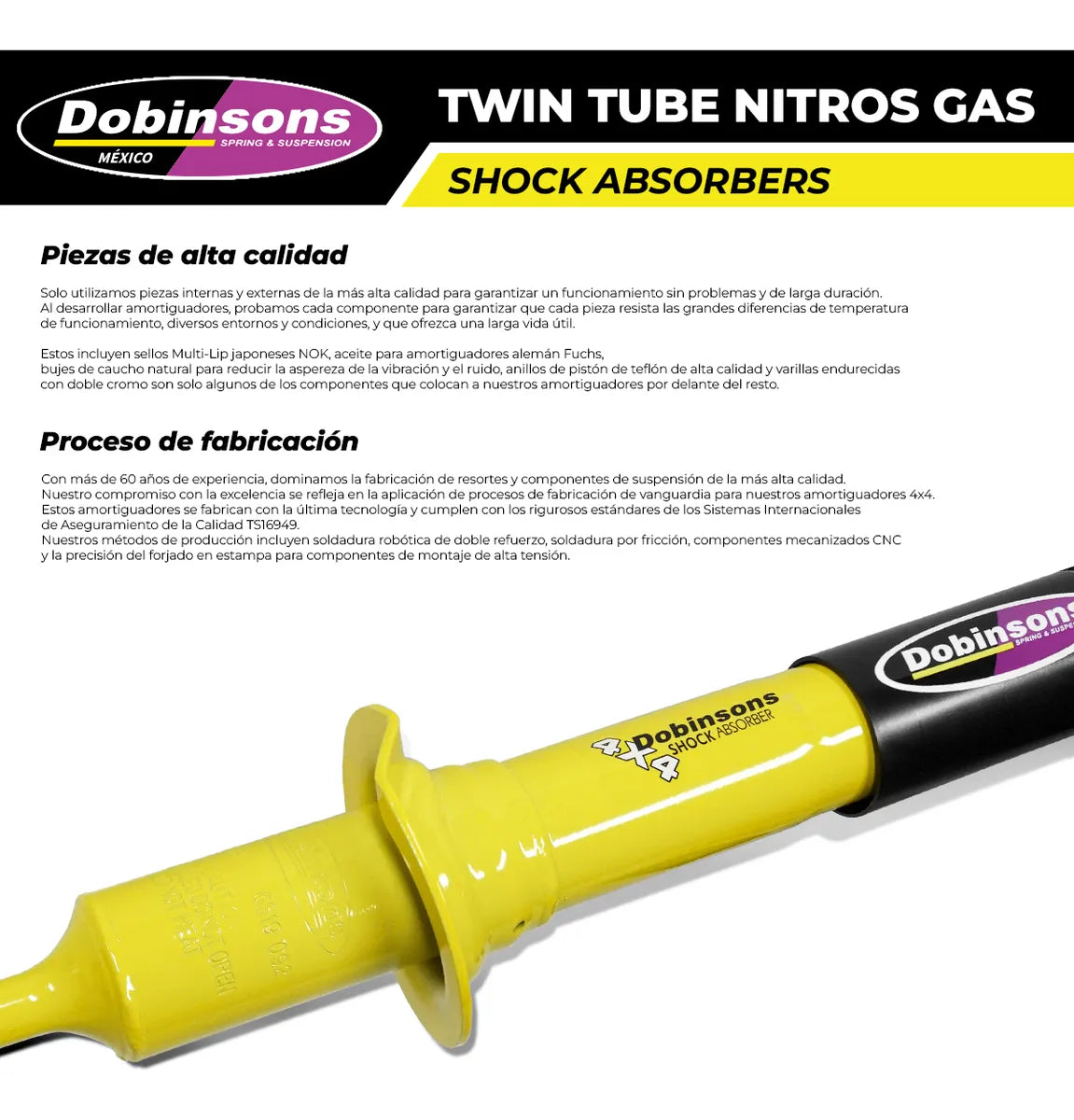 Amortiguador Delantero Dobinsons Everest 15-18/ranger 11-18