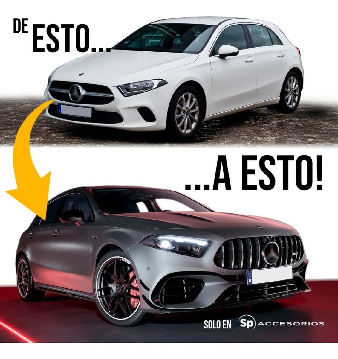 Body Kit Deportivo Benz Amg 19+ Tipo Class A Hatchback - A45