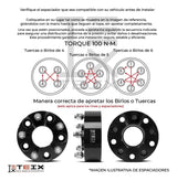 KIT ESPACIADORES De Rin 6x135 De 2PULG De Ancho PARA FORD LOBO 2004-2014 (CENTRADOR)