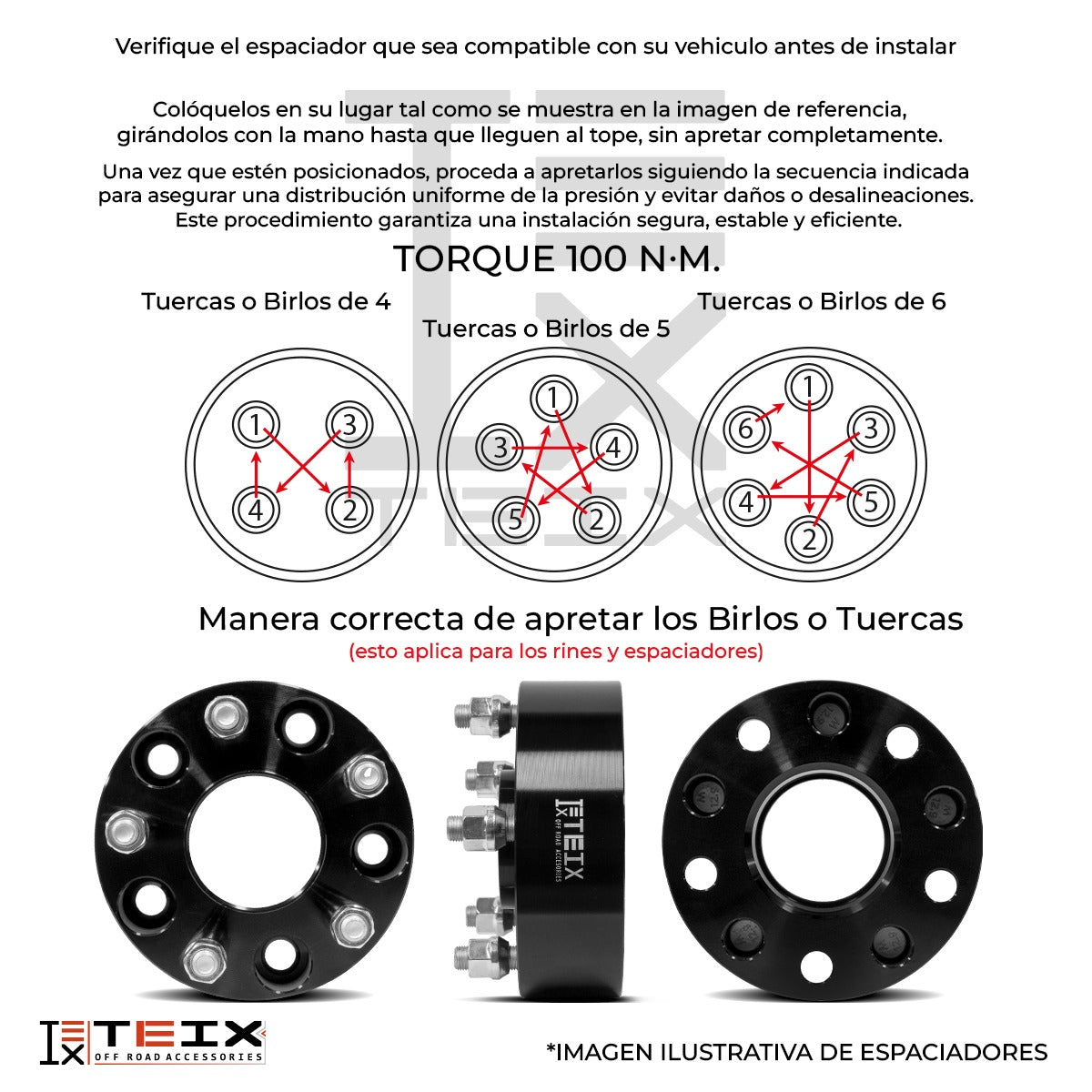 KIT ESPACIADORES 1" 6X114 LLANTA  PARA NISSAN NP300 FRONTIER 2016 - 2022  CB66.1MM 12X1.25