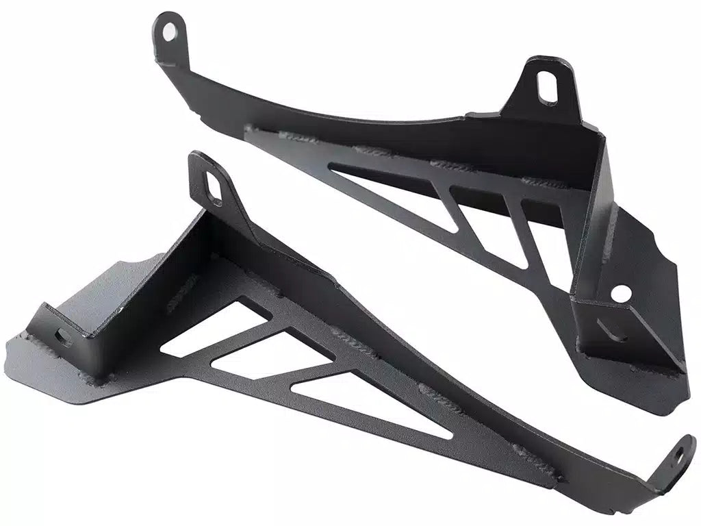 SET DE SOPORTES DE CORTE RUGGED RIDGE CON DRL PARA CANTONERA/ JEEP GLADIADOR-WRANGLER JL OVERLAND SAHARA SPORT 2020-2023