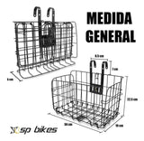 Canasta Para Bicicleta Acero Desmontable Grande Carga 10 Kg