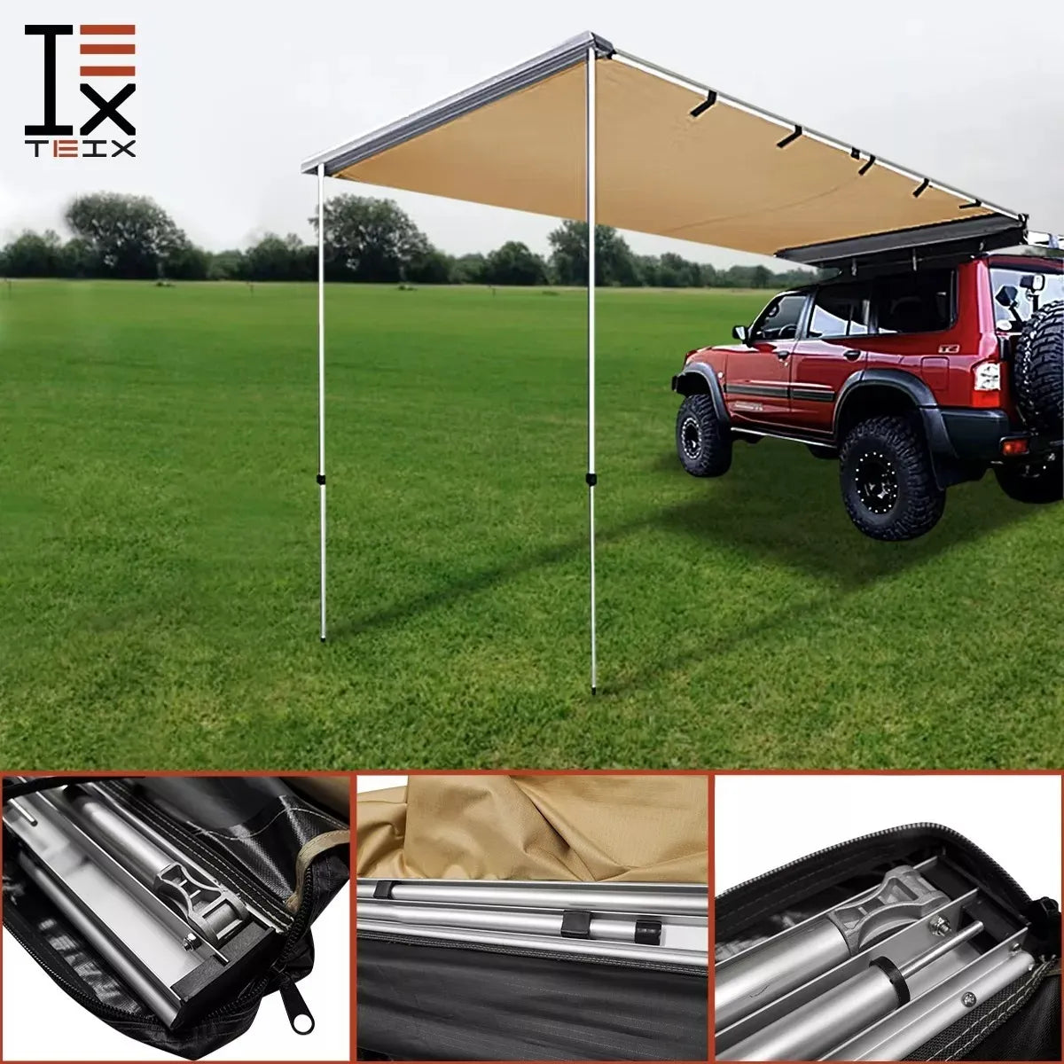 Toldo Lateral Retráctil Para Camioneta Teix Aluminio Pvc