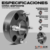 Espaciadores Teix Gris Vocho 4 Birlos 80-03 1.5