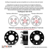 Adaptador Gris Vocho 4x130 A 4x100 Teix 4 Birlos