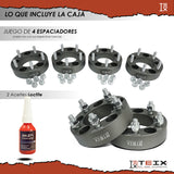 Espaciador 5x4.5/82.5mm/12x1.5/1.5in Sin Centro Teix Gris