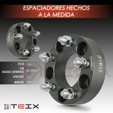 Espaciador 5x4.5/82.5mm/12x1.5/1.5in Sin Centro Teix Gris