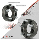 Espaciador 5x4.5/82.5mm/12x1.5/1.5in Sin Centro Teix Gris