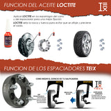 Espaciador 5x4.5/82.5mm/12x1.5/1.5in Sin Centro Teix Gris