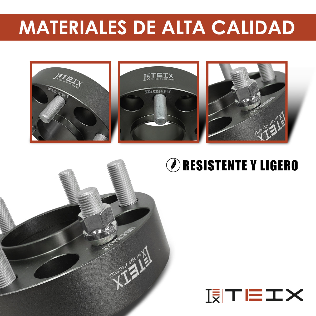 Espaciadores Teix Gris 6x130 74.6mm 14x1.5 Chevrolet S10 Max