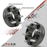 Espaciadores Teix Gris 6x130 74.6mm 14x1.5 Chevrolet S10 Max