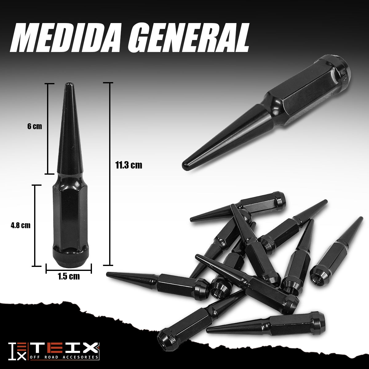 TUERCAS SPIKES TEIX 12X1.5 24PIEZAS