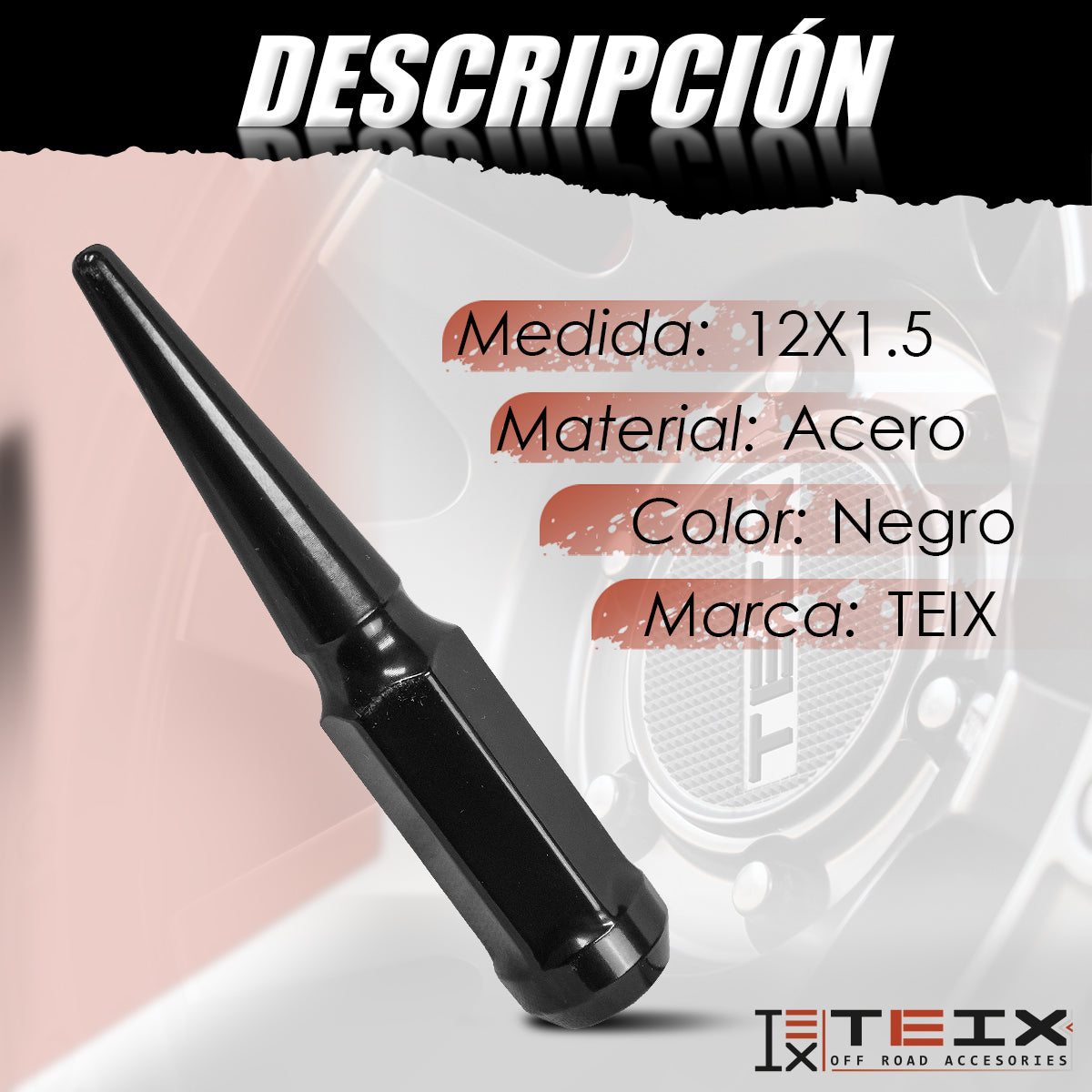 TUERCAS SPIKES TEIX 12X1.5 24PIEZAS