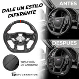 VOLANTE DE FIBRA DE CARBONO/ FORD LOBO F-150 RAPTOR 2016 2020