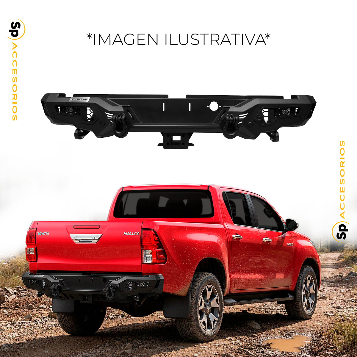 DEFENSA TRASERA TOYOTA HILUX