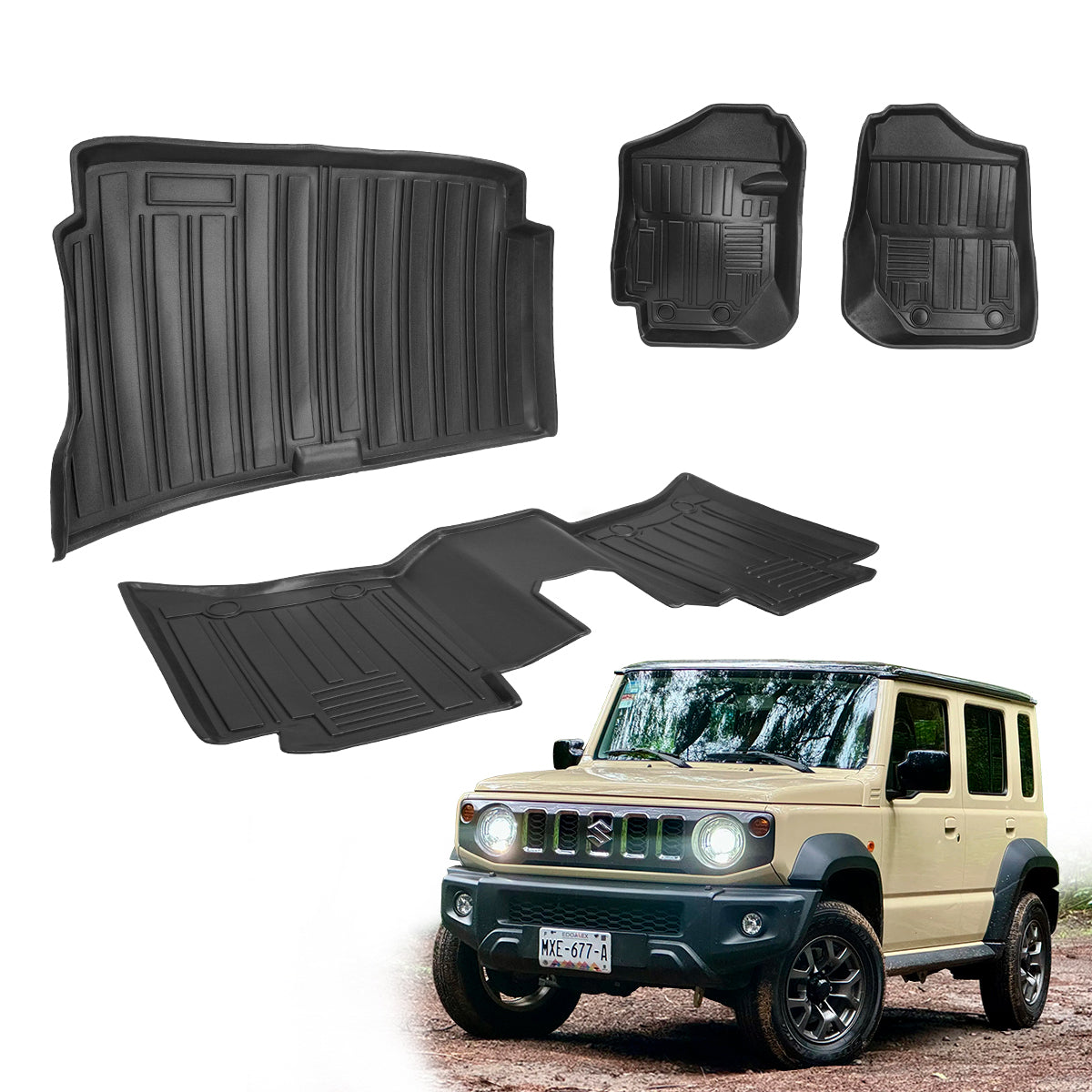 KIT DE TAPETES JIMNY 5 PUERTAS / DELANTEROS-TRASEROS Y CAJUELA