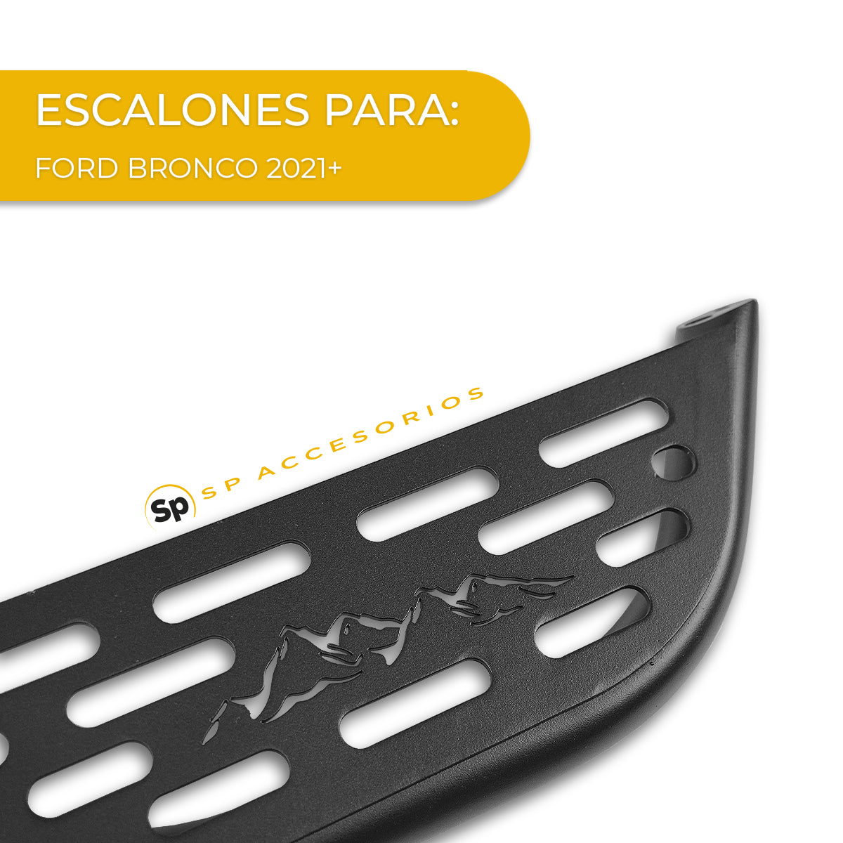 PAR DE ESCALONES METALICOS DE ESTRIBO PARA FORD BRONCO 2020 - 2024