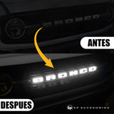 LETRAS LED BRONCO DE PARRILLA PARA FORD BRONCO 2019- 2024