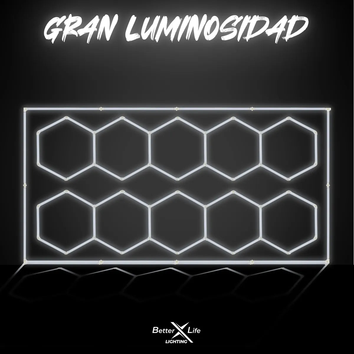 Luz Para Techo Hexagonal Industrial 656w 483.5x244.7cm