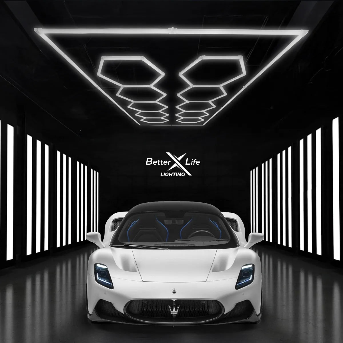 Luz Para Techo Hexagonal Industrial 656w 483.5x244.7cm