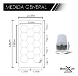 Luz Para Techo De Panel Hexagonal De 696w 483.5x244.7cm