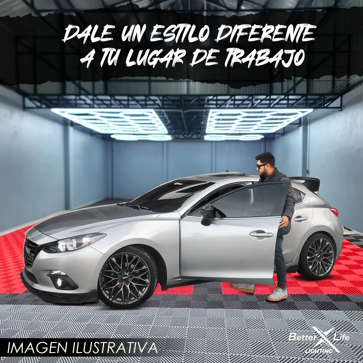 Luz Hexagonal Led Better Life De Techo 192w 226.5x157.7cm