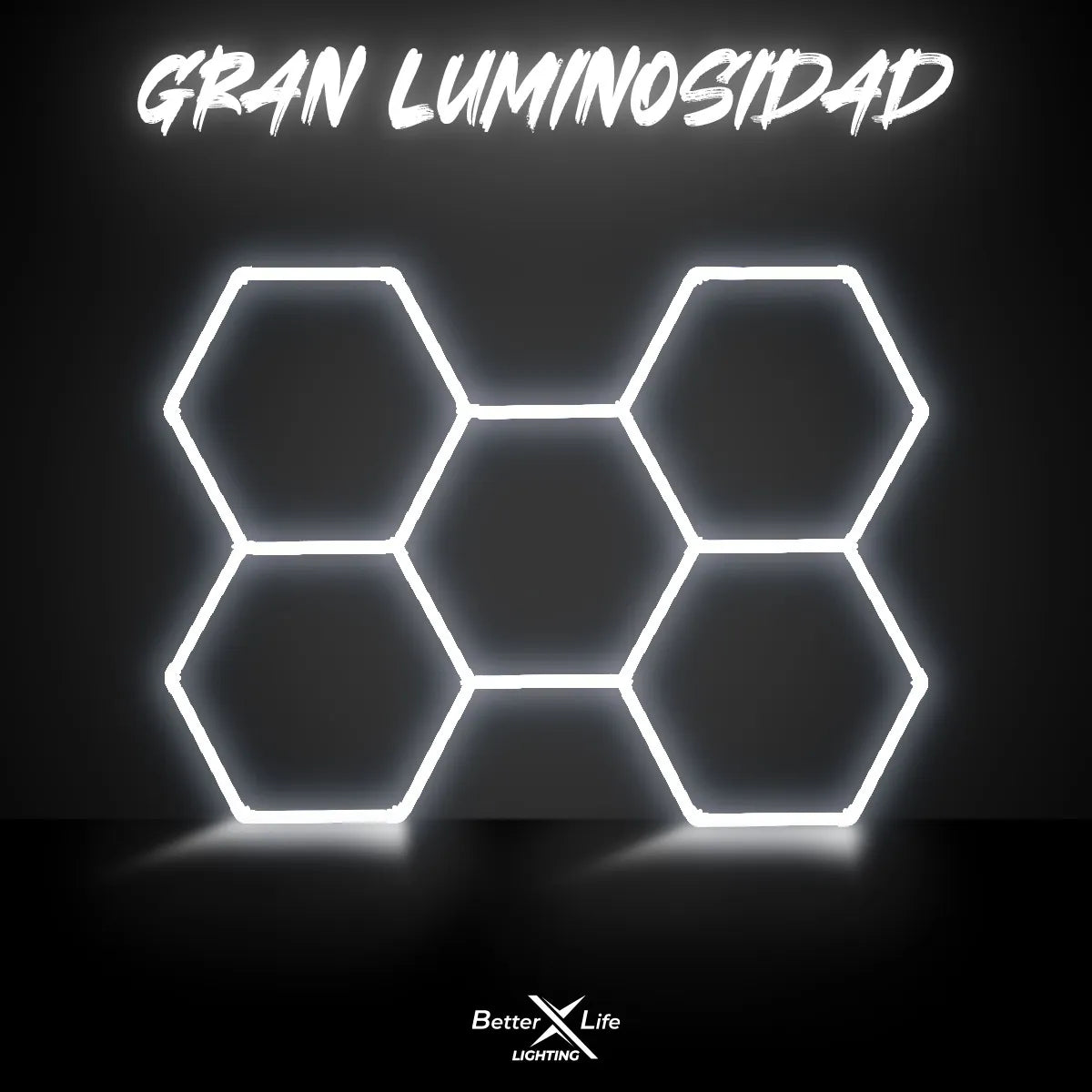 Luz Hexagonal Led Better Life De Techo 192w 226.5x157.7cm