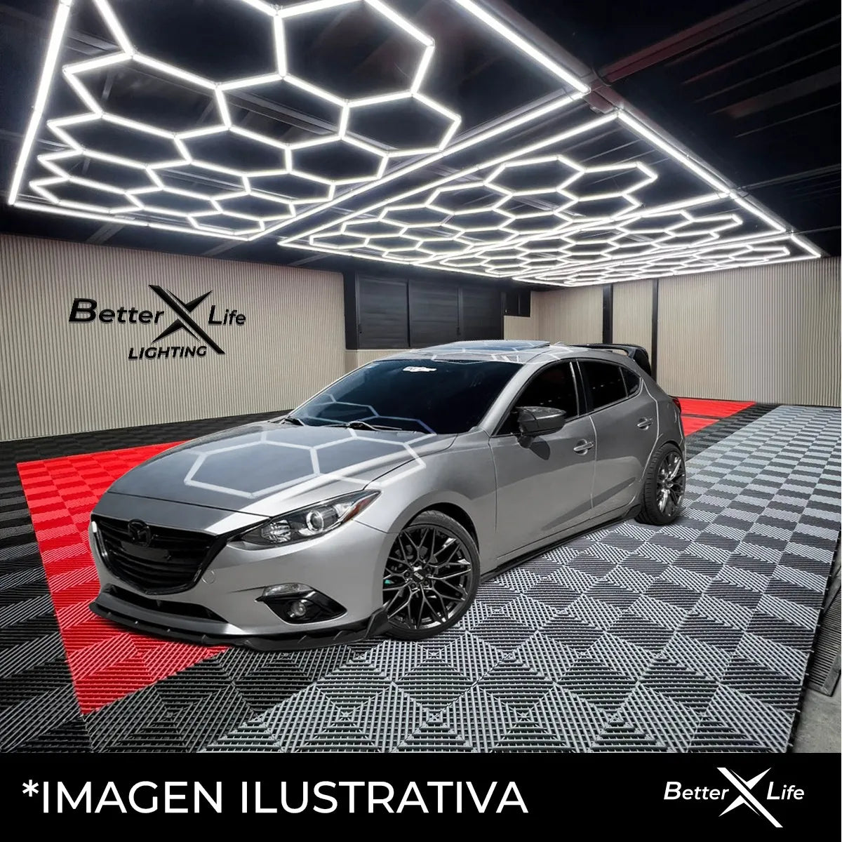 Luz Led Hexagonal Para Techo Better Life 456w 226.5x388.9cm