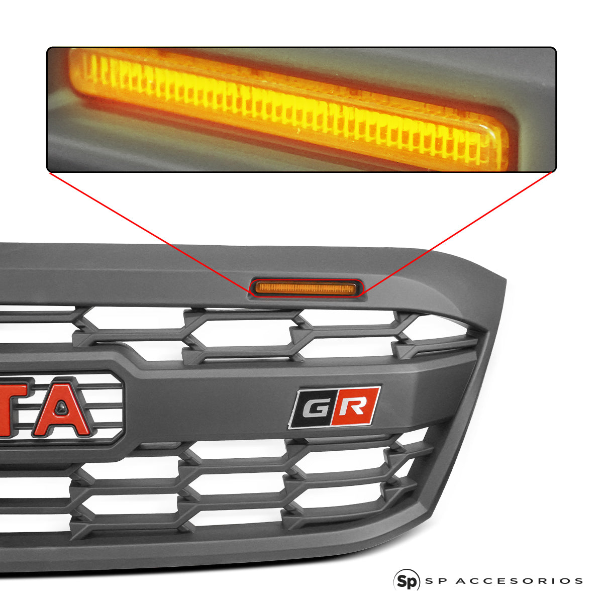 PARRILLA FRONTAL GR PARA TOYOTA HILUX 2005 - 2011