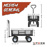 Carrito Jardinería Teix Acero Mediano 317kg Exterior