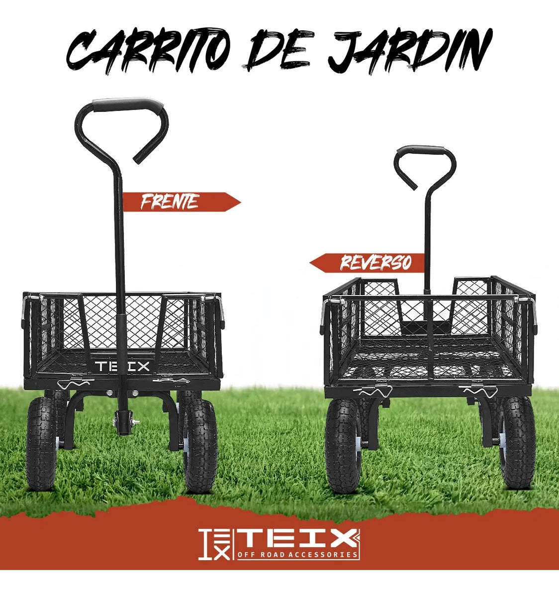 Carrito Jardinería Teix Acero Mediano 317kg Exterior