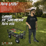 Carrito Jardinería Teix Acero Mediano 317kg Exterior