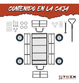 Carrito Jardinería Grande Acero Exterior 1200lb Teix