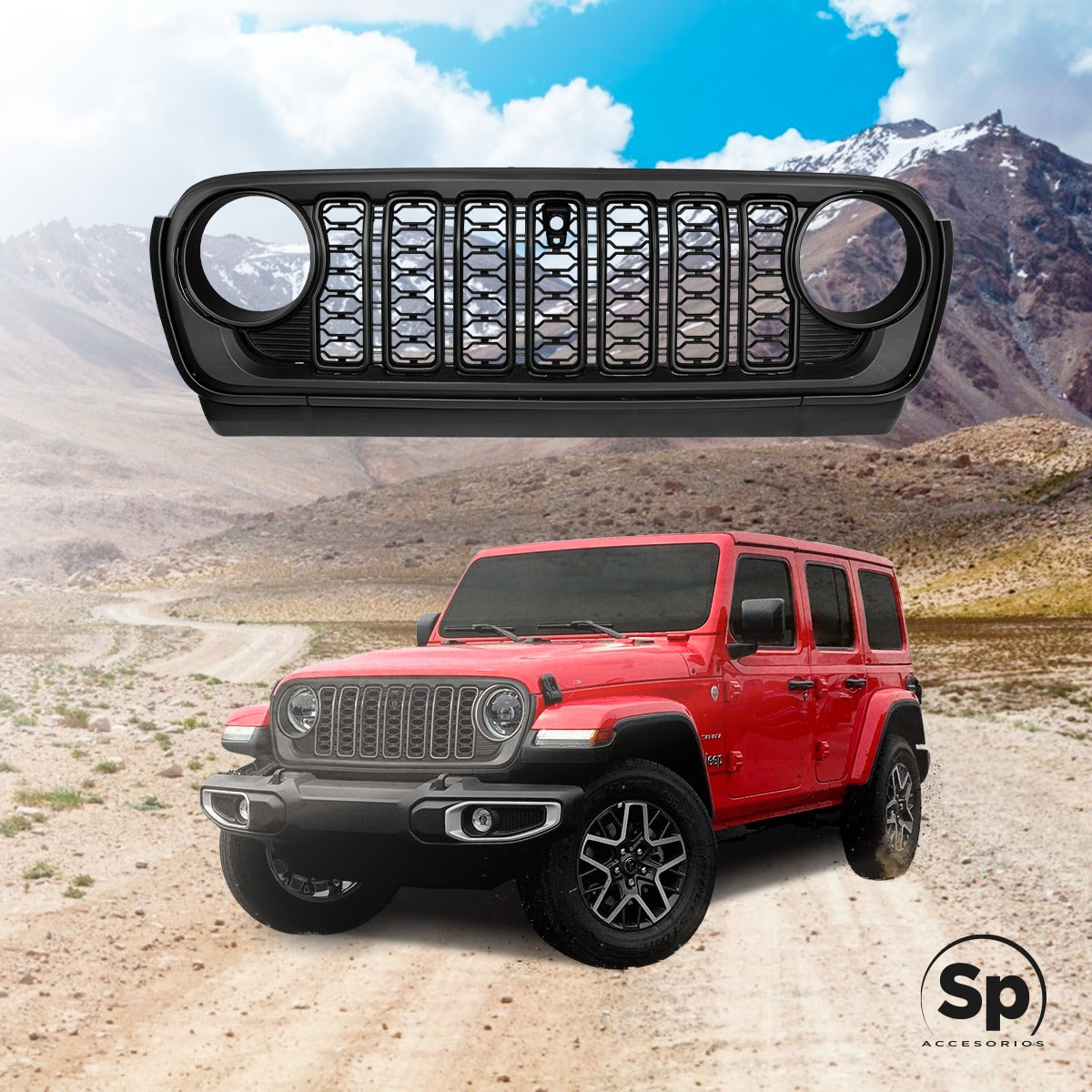 PARRILLA CONVERSIÓN PARA JEEP WRANGLER JL 2018 - 2023 A JEEP WRANGLER JL 2024